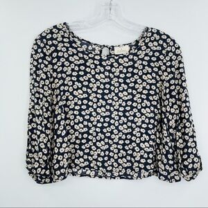 Pins & Needles floral crop‎ top boxy lightweight flowy
